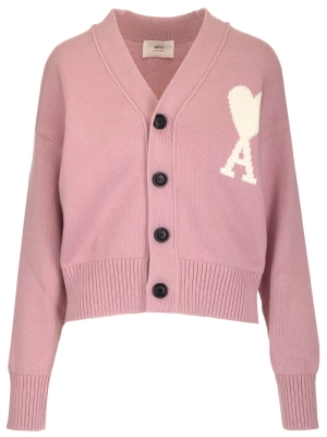 AMI De Coeur V-Neck Knitted Cardigan