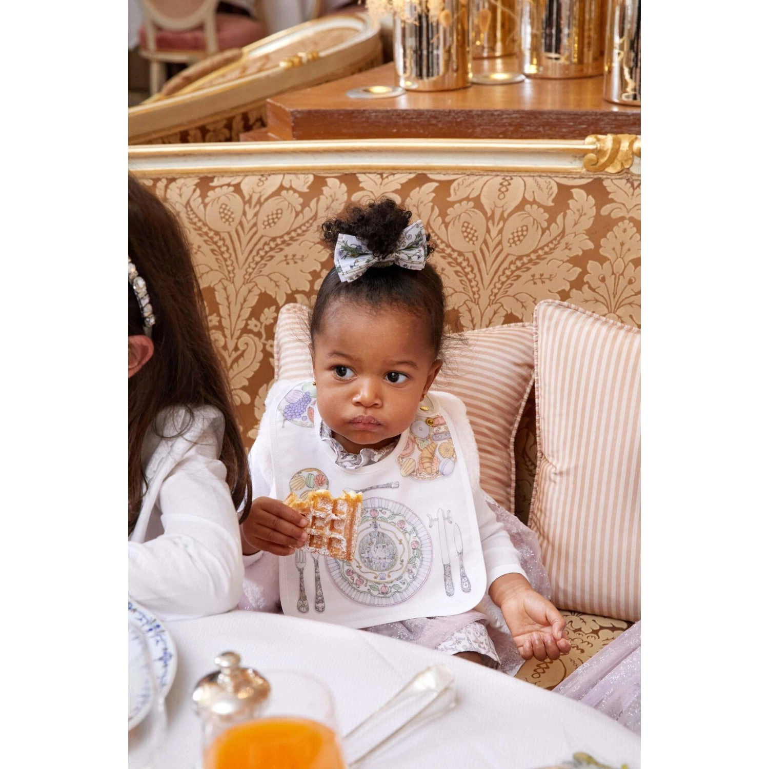 Atelier Choux Satin Bib Bon Appetit
