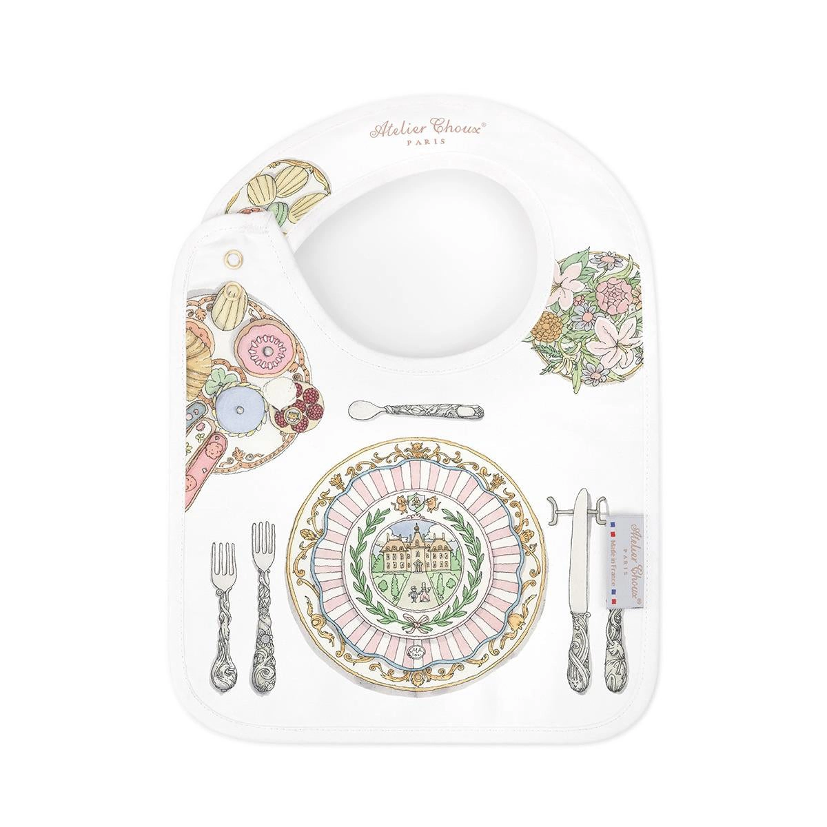 Atelier Choux Satin Bib Bon Appetit