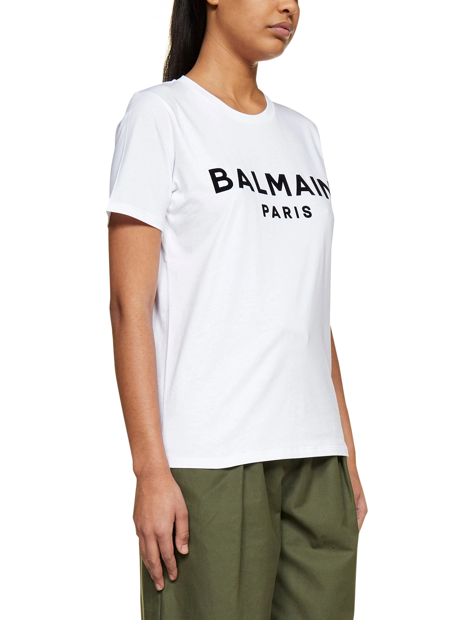 Balmain Logo Printed Crewneck T-Shirt