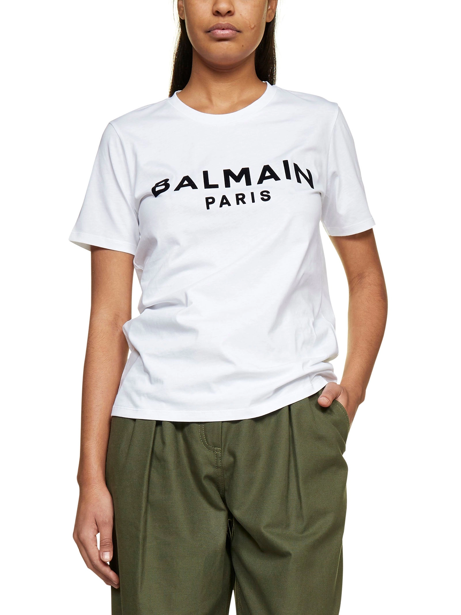 Balmain Logo Printed Crewneck T-Shirt