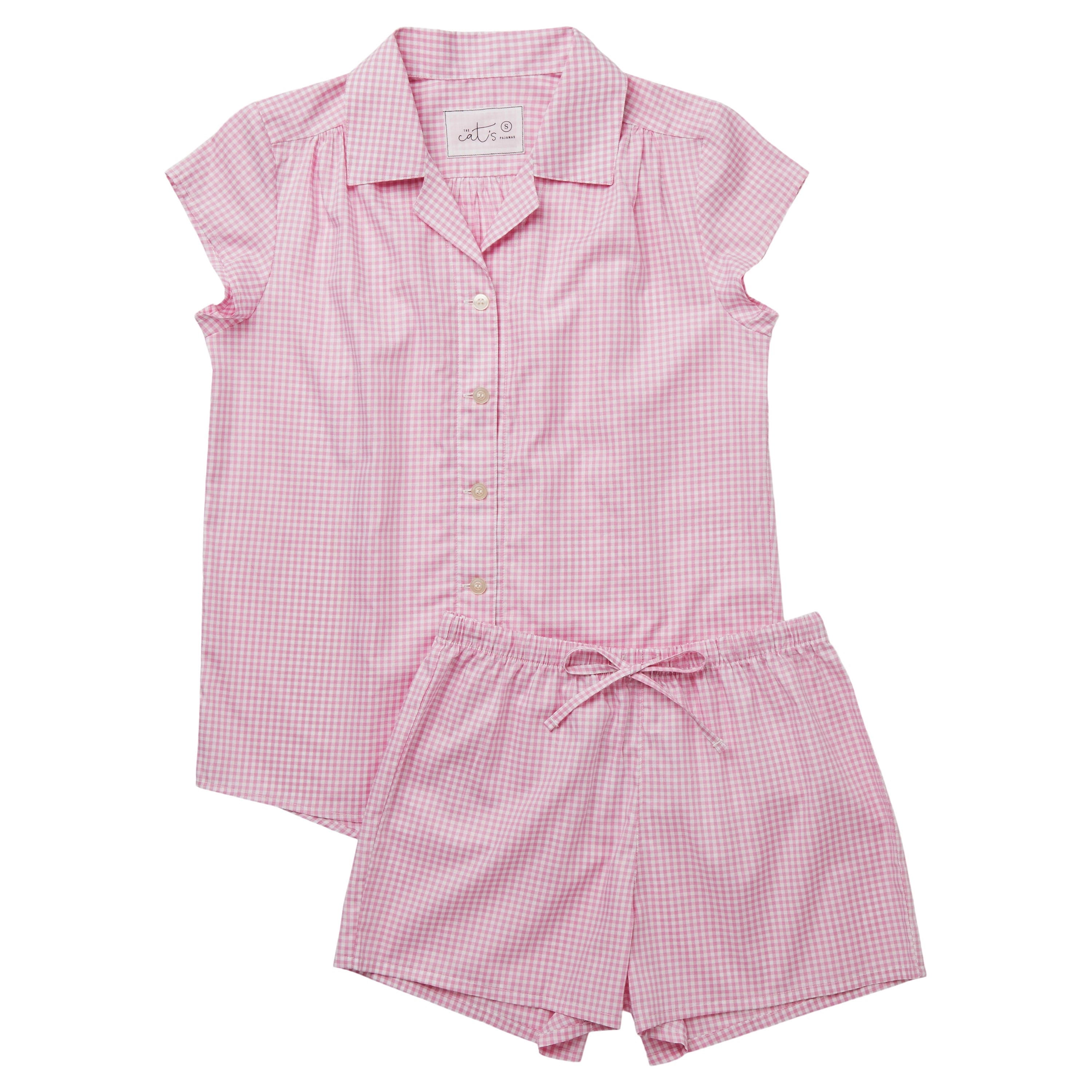 Classic Gingham Pink Short Set
