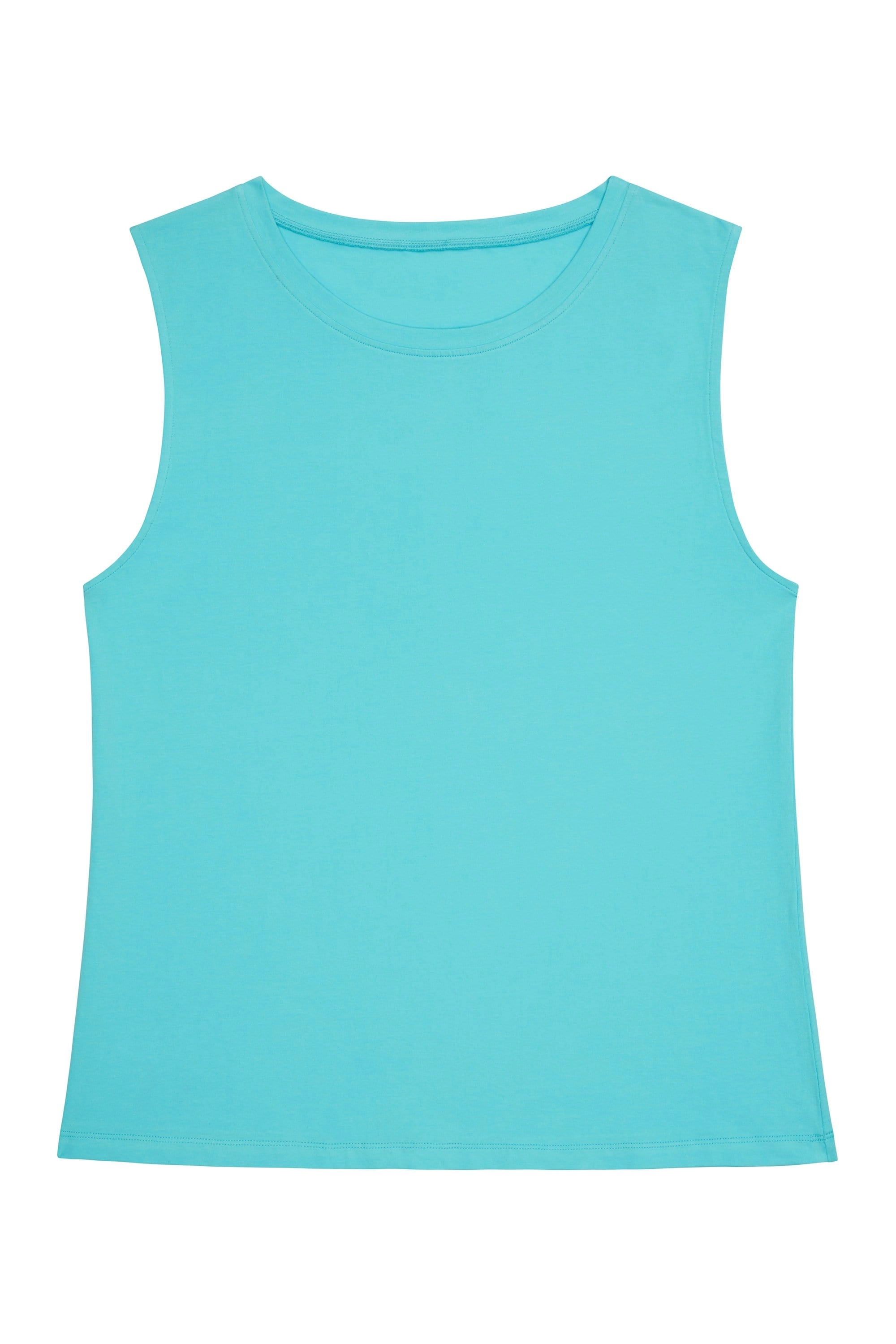 Cotton Knot Front Vest Blue