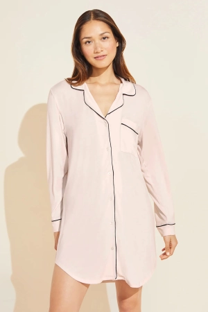 Gisele TENCEL™ Modal Sleepshirt | Sorbet Pink/Black