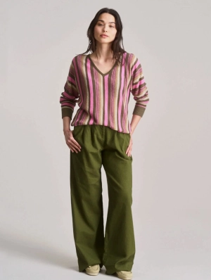 Lion Women's Organic Linen Cotton Trousers | Khaki