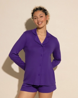 Long Sleeve Top & Boxer Pajama Set