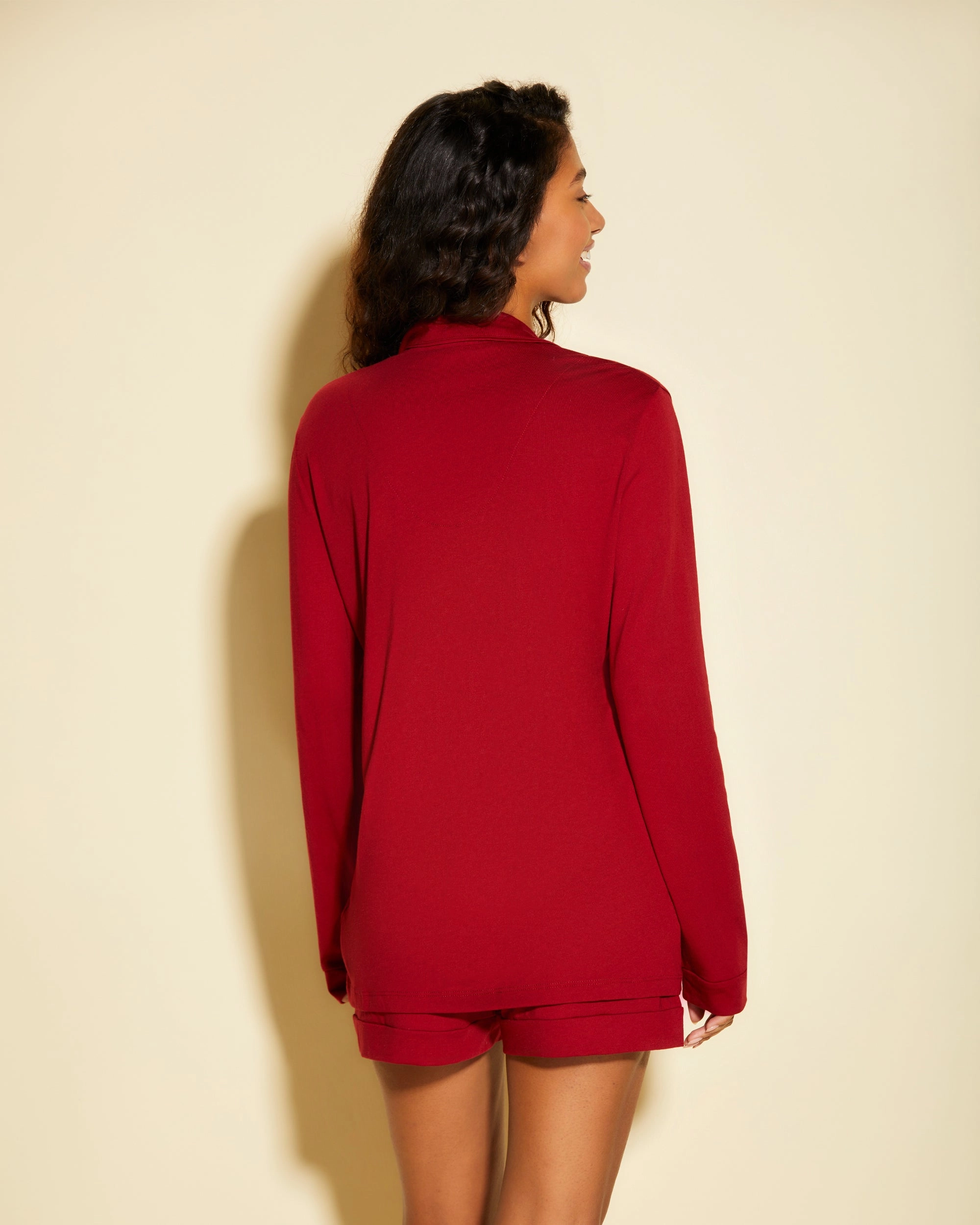 Long Sleeve Top & Boxer Pajama Set