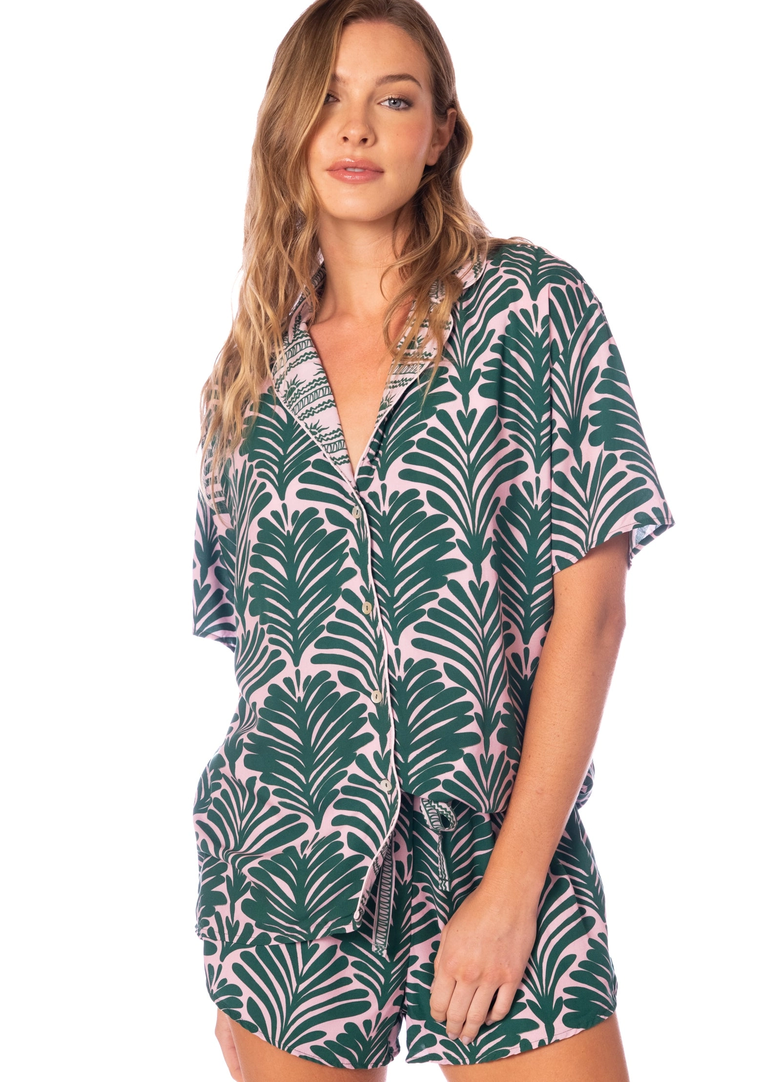 Maaji Damasc Print Slumbers Short Sleeve Short Set