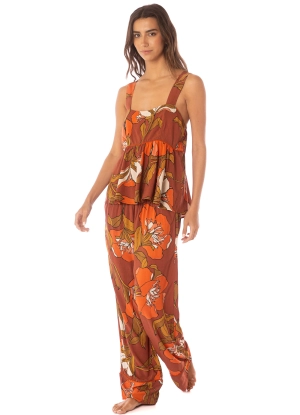 Maaji Manet Flowers Owl Sleeveless Pant Set