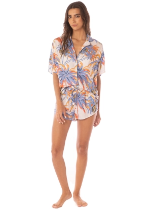 Maaji Summer Palms Slumbers Short Sleeve Short Set