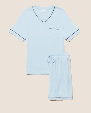 Men's Short Sleeve Top & Shorts Pajama Set