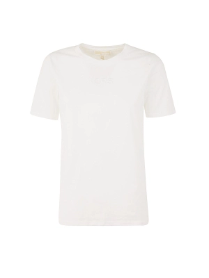 Michael Michael Kors Logo Embroidered Crewneck T-Shirt