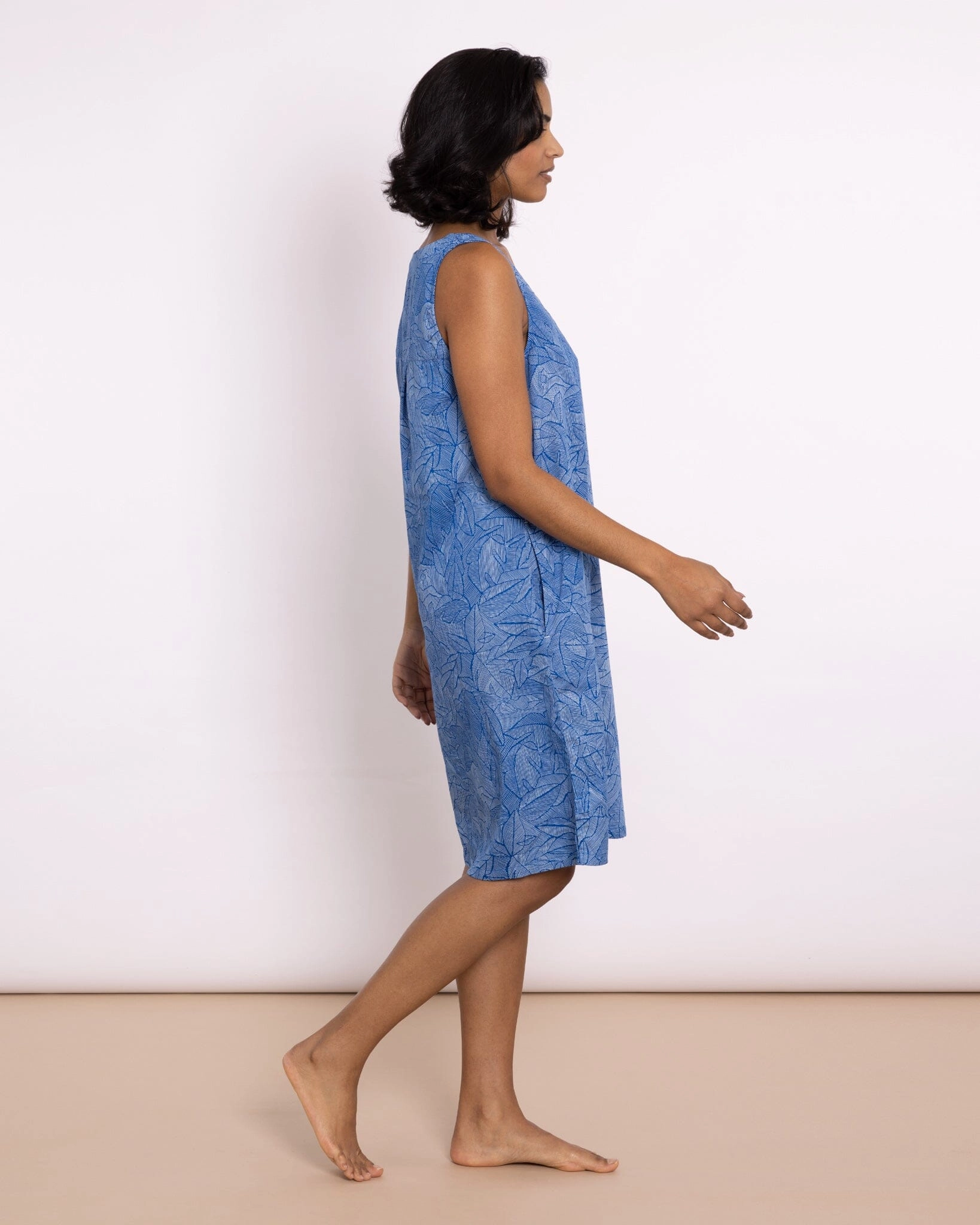 Organic Cotton Blue Nightdress, Eve