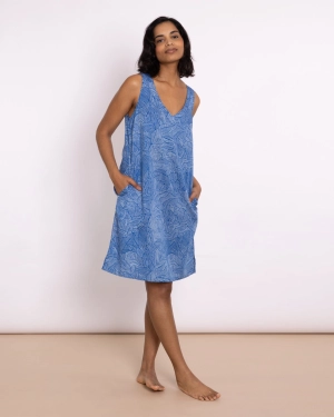 Organic Cotton Blue Nightdress, Eve