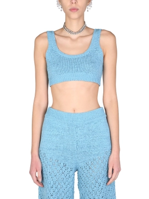 ROTATE Crewneck Sleeveless Knitted Top