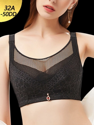 Sexy Breathable Thin Lace Wireless Bra