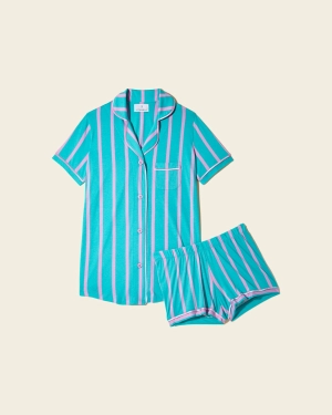 Short Sleeve Top & Boxer Pajama Set