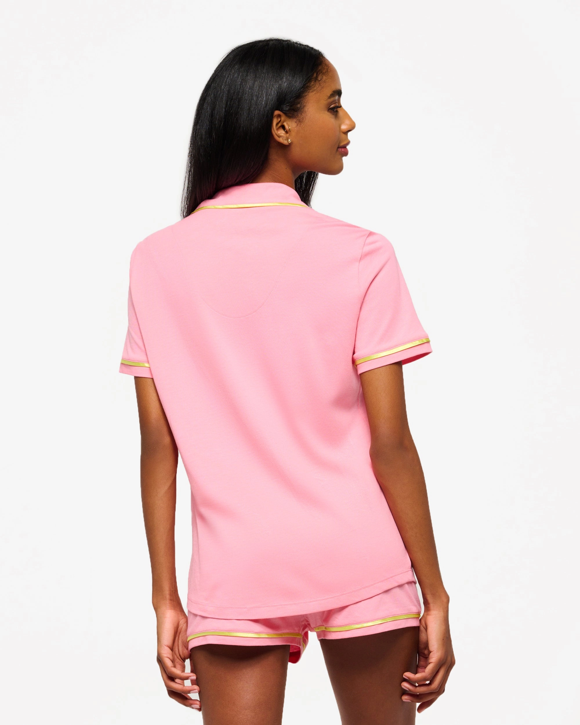 Short Sleeve Top & Boxer Pajama Set