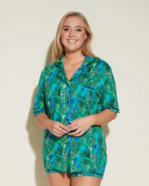 Short Sleeve Top & Boxer Pajama Set