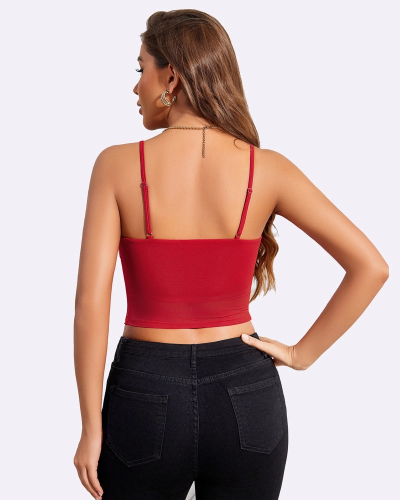 Spaghetti Strap Mesh Tank Top (DE Only)