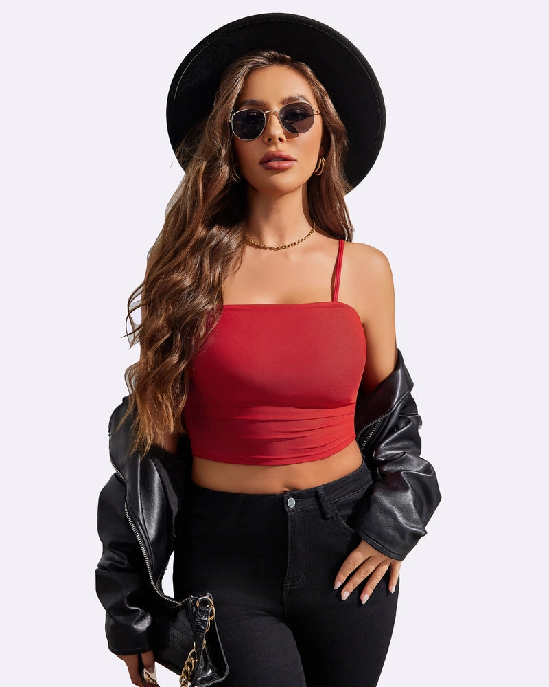 Spaghetti Strap Mesh Tank Top (DE Only)