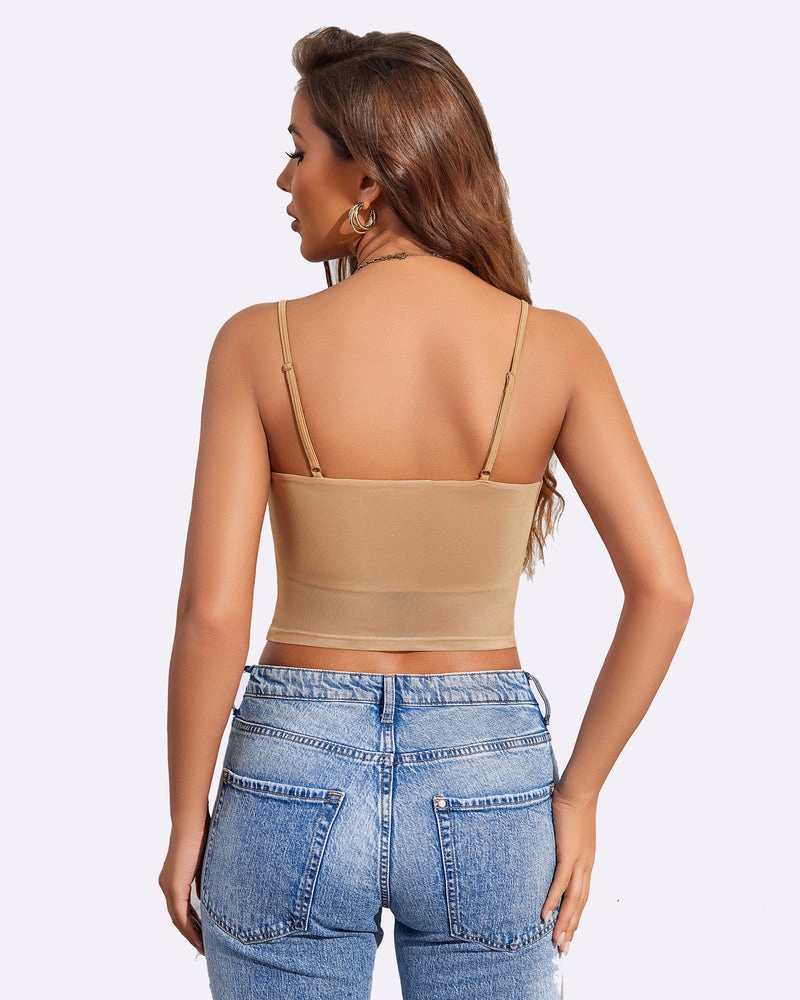 Spaghetti Strap Mesh Tank Top (DE Only)