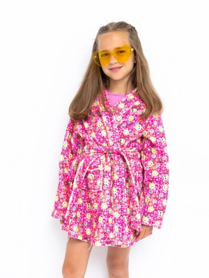 Spring Flower Plush Robe