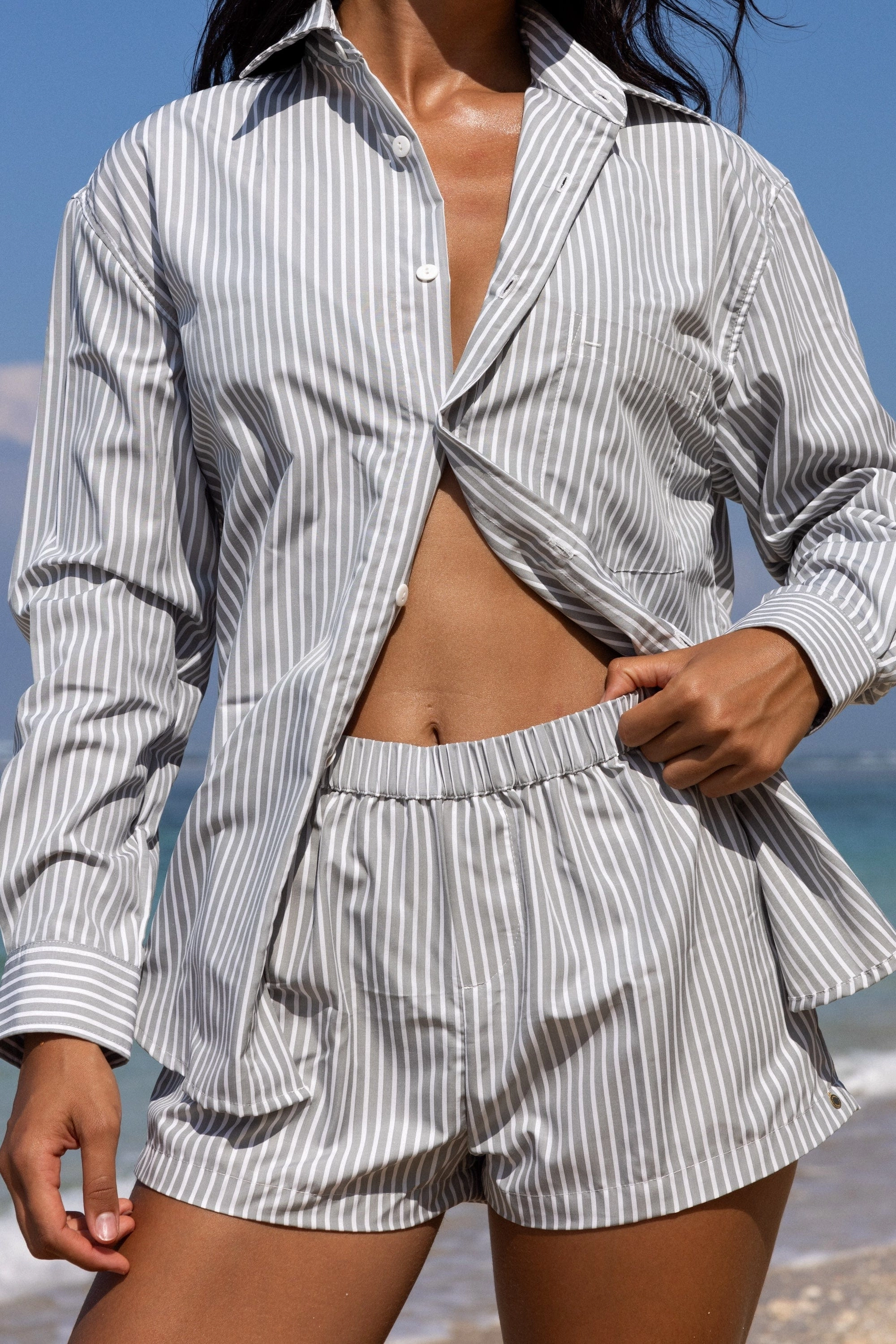 Striped Boxers Grey