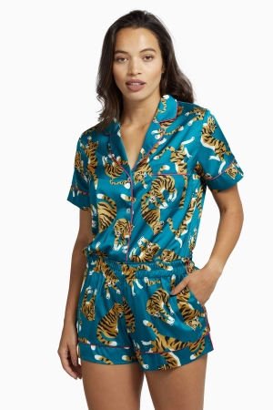 Teal Tiger Pyjama Set