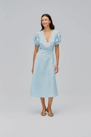 The Genus Rosa Dress in Blue Vichy