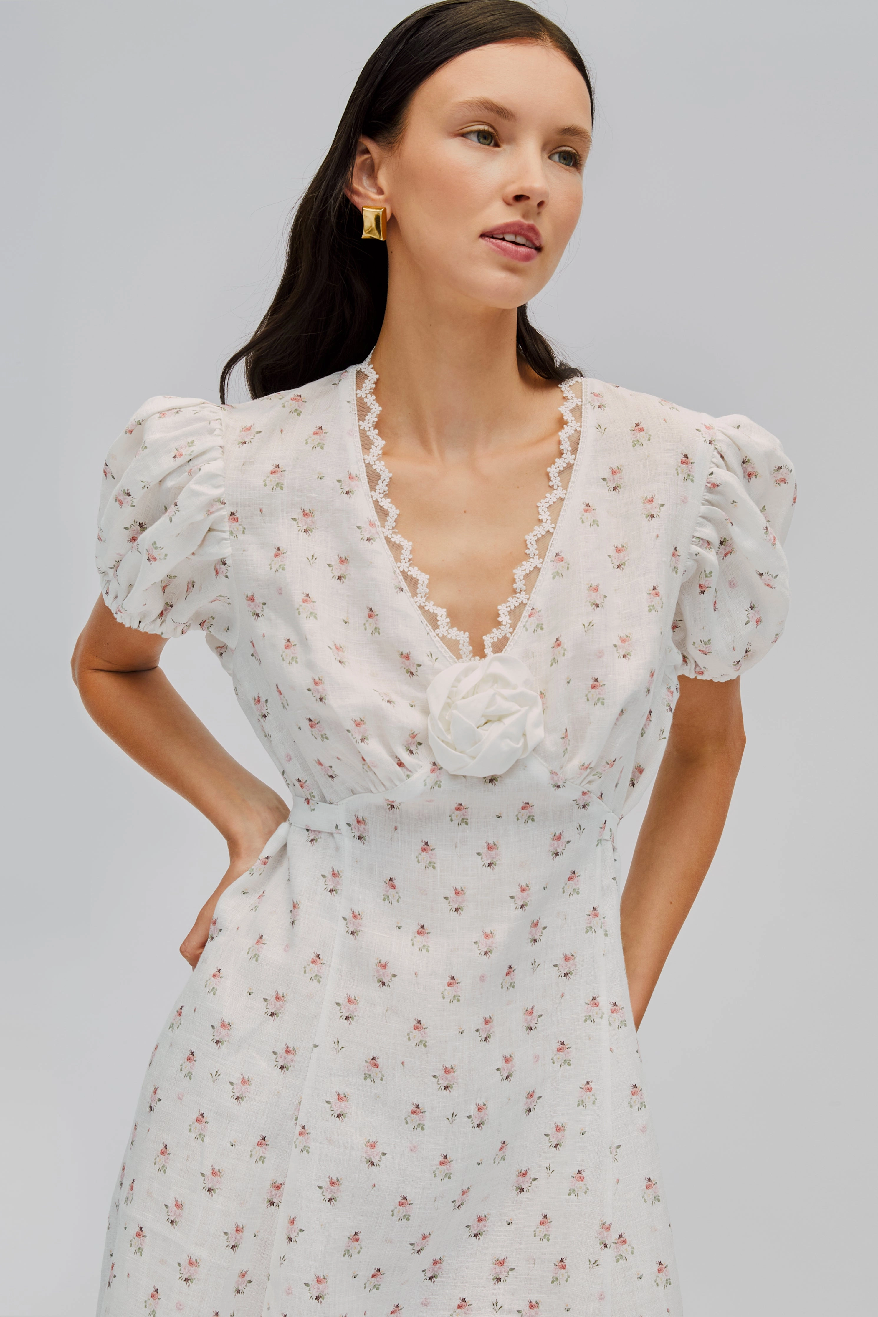 The Genus Rosa Dress in Bouquets