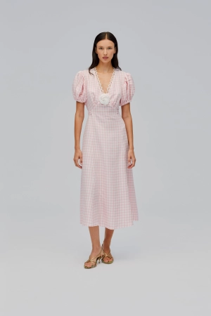 The Genus Rosa Dress in Pink Vichy