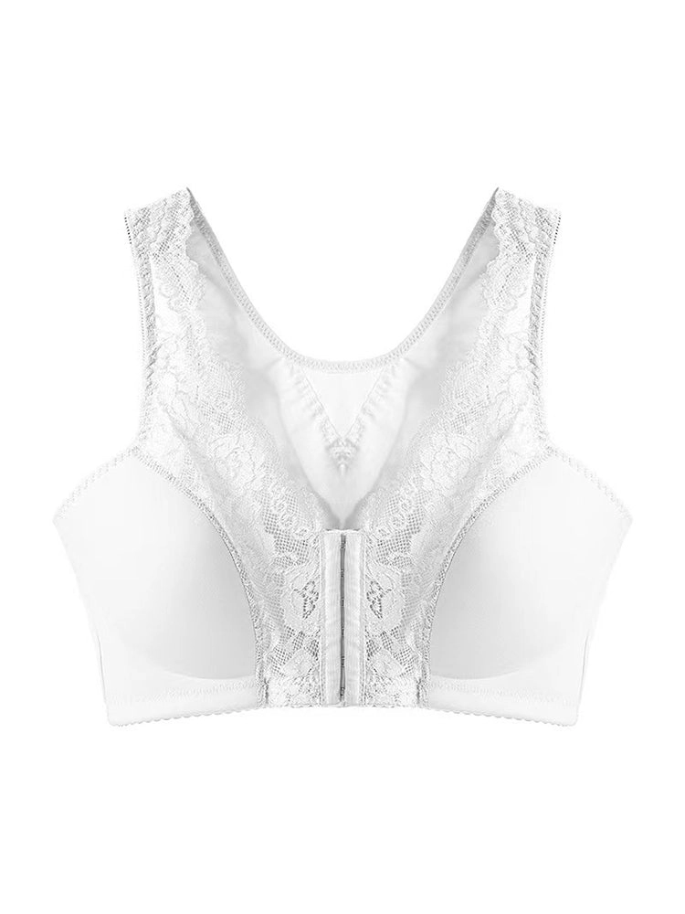 Upgraded Breathable Lace Front Close Wireless Bra with Padded