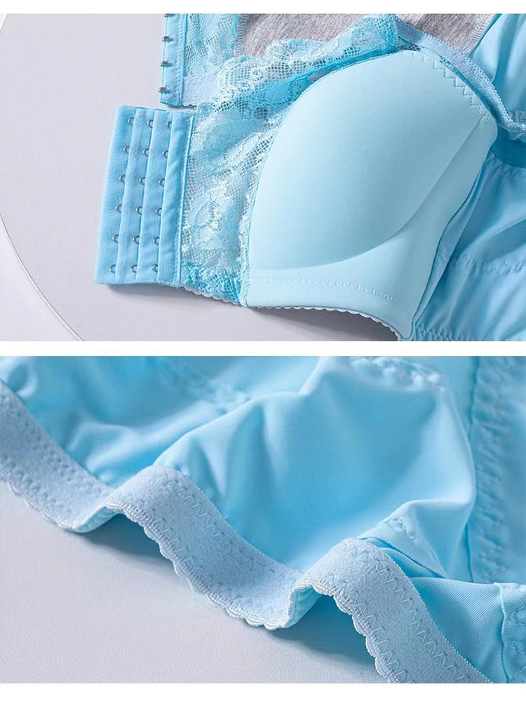 Upgraded Breathable Lace Front Close Wireless Bra with Padded
