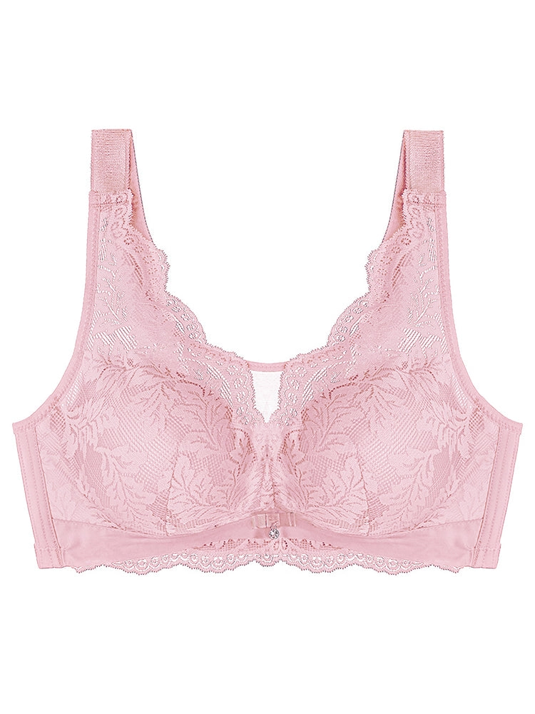 Wide Straps Wireless Full Coverage Thin Breathable Minimizer Bra