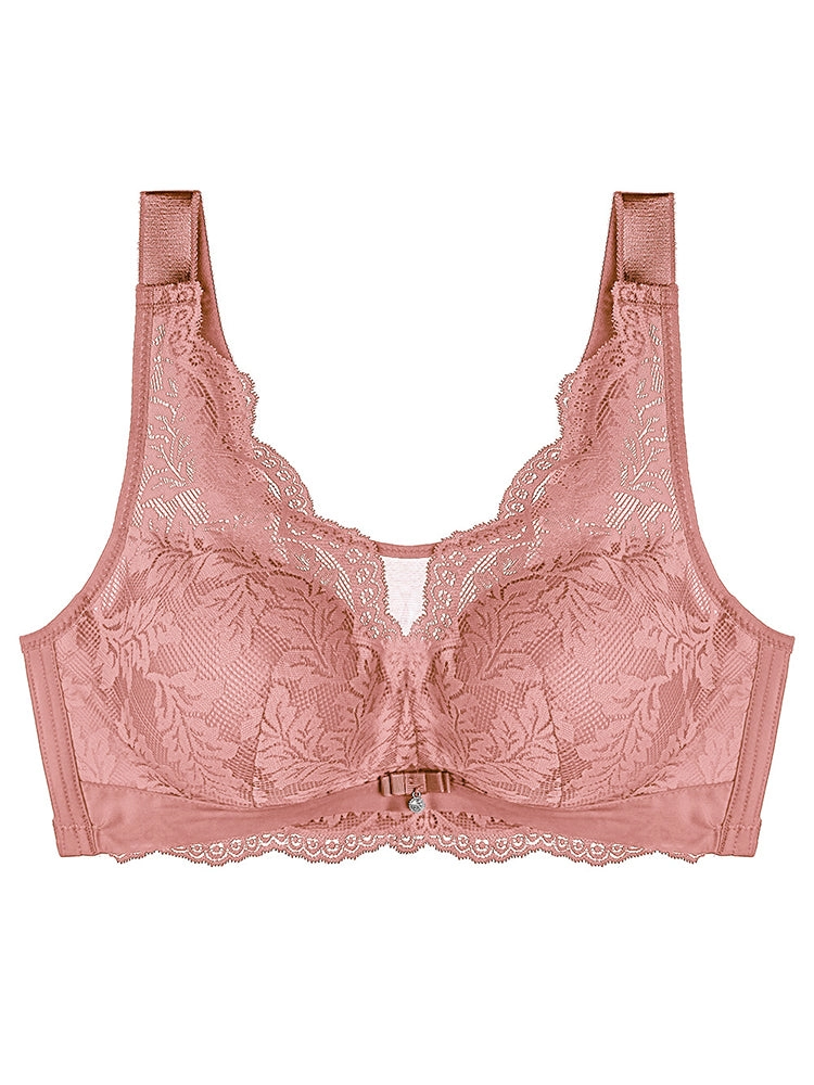 Wide Straps Wireless Full Coverage Thin Breathable Minimizer Bra