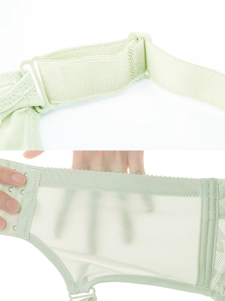 Wide Straps Wireless Full Coverage Thin Breathable Minimizer Bra