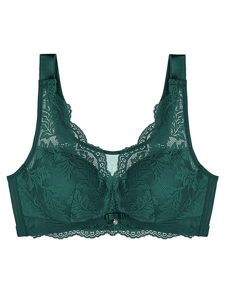 Wide Straps Wireless Full Coverage Thin Breathable Minimizer Bra