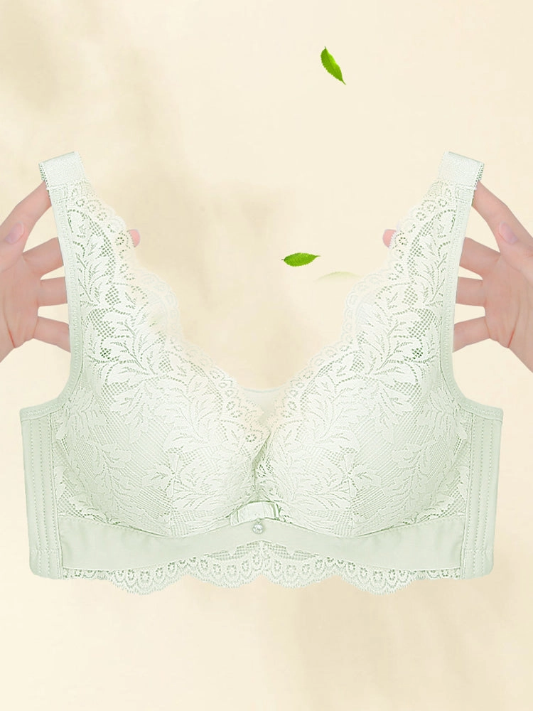 Wide Straps Wireless Full Coverage Thin Breathable Minimizer Bra