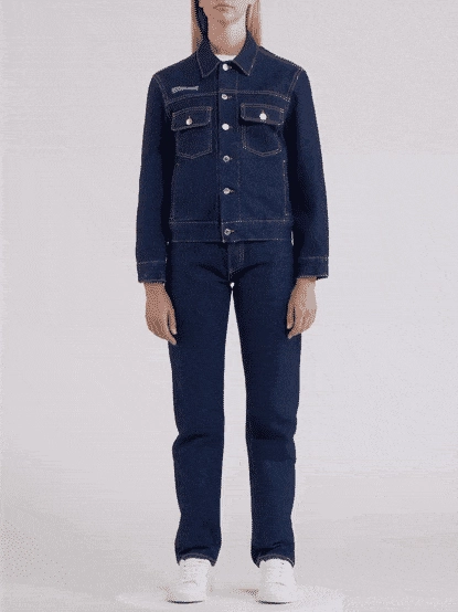 Womens Nettle Denim Jacket—rinse wash