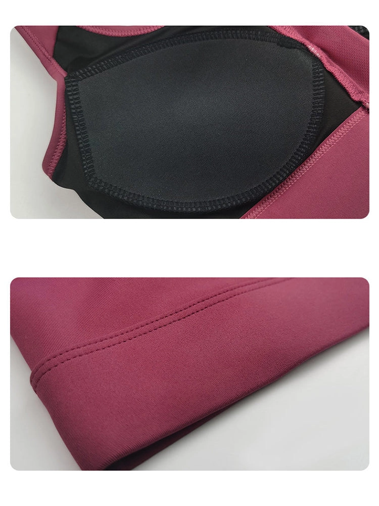 Workout Fitness Front Zipper Racerback Sports Bra